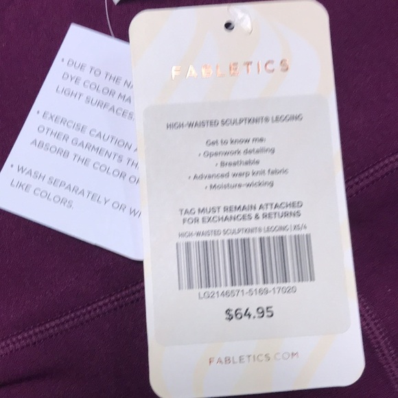 Fabletics High Waisted Sculptknit Legging Gorgeous Size XS| NWT! - Picture 7 of 7